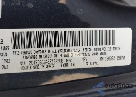 2014 Dodge Grand Caravan from USA, damaged, VIN 2C4RDGCG4ER182568